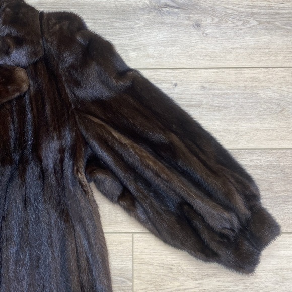 Genuine Mahogany Mink Full Length Coat - Picture 10 of 17